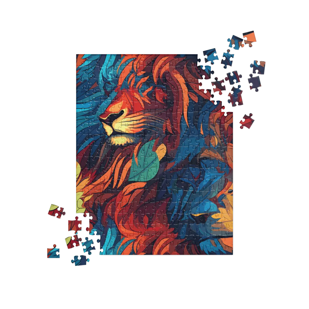 Harmony of Strength: The Lion and Nature | Jigsaw Puzzle | 252/520 pieces