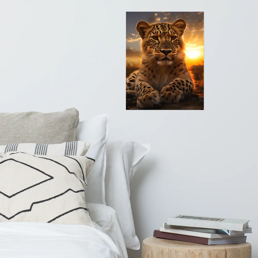 Regal Presence: The Leopard at Sunset | Poster | 16″×20″