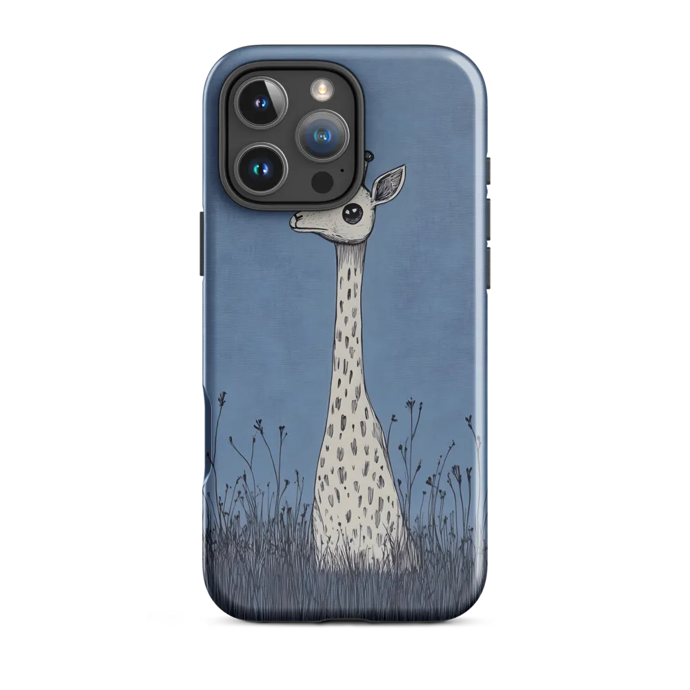 Whimsical Giraffe in Blue