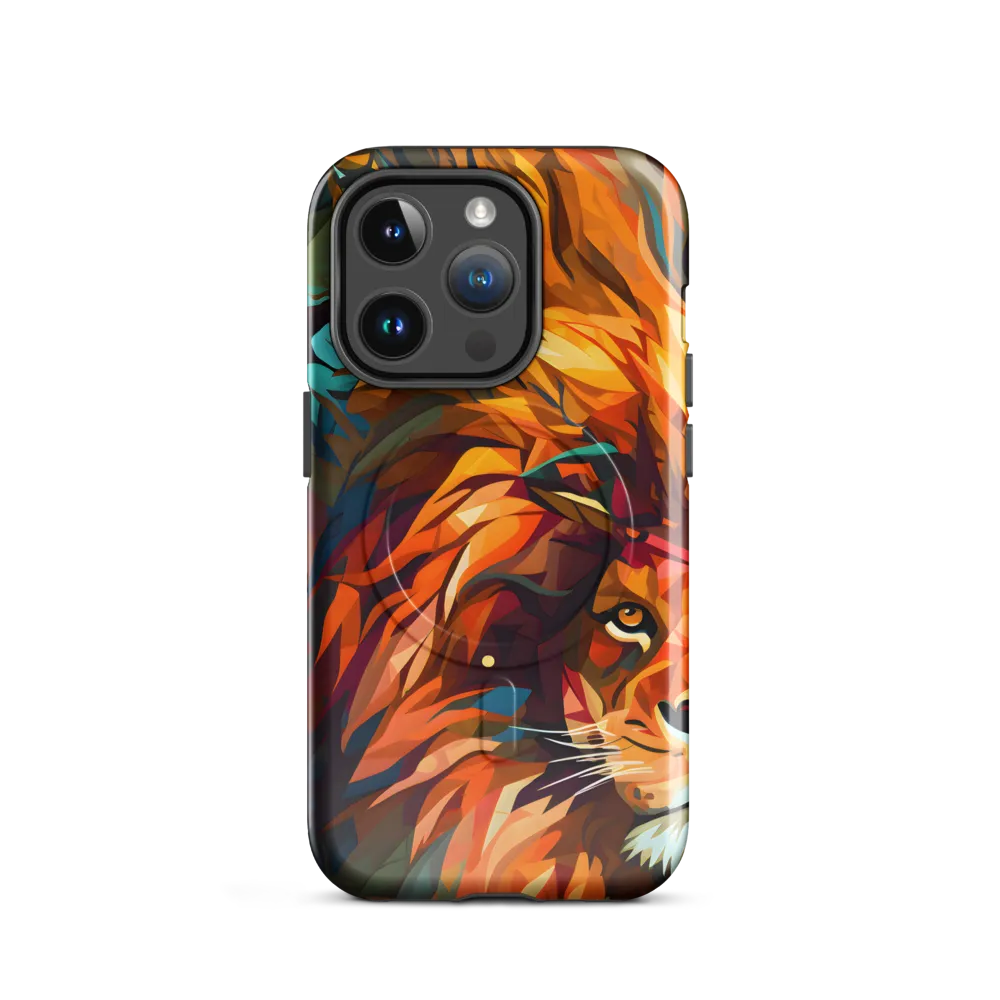 Majestic Gaze: The Polygonal Lion
