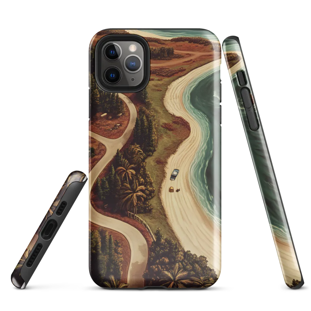 Winding Serenity: A Coastal Journey | Phone Case |  11 Pro Max | Tough Case | Glossy