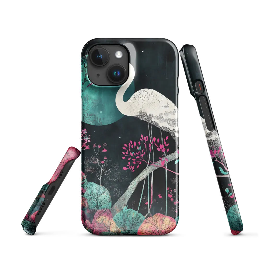 Ethereal Presence: Heron in a Floral Dreamscape