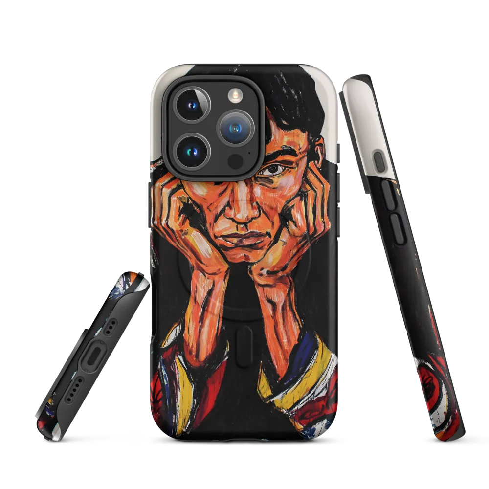 Contemplative Intensity: An Expressionist Portrait