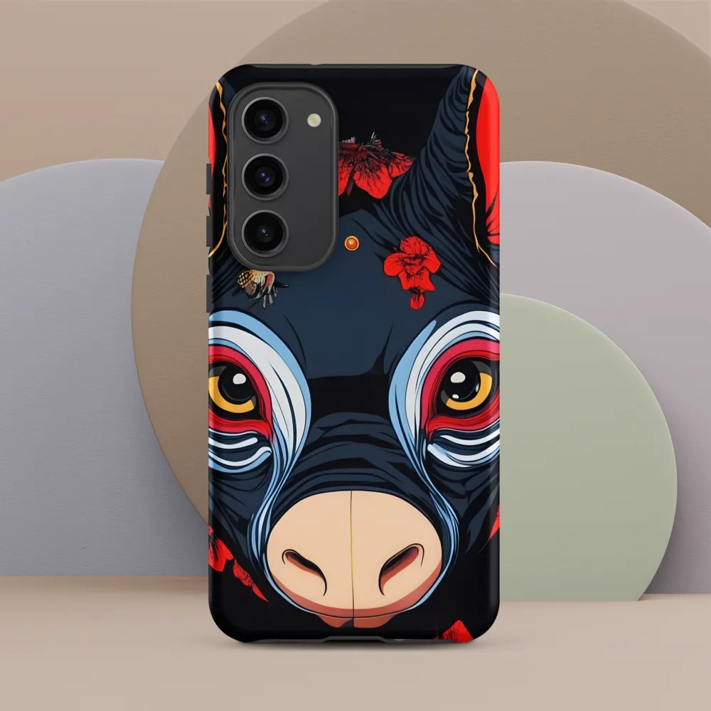 Mystical Bull with Floral Motifs