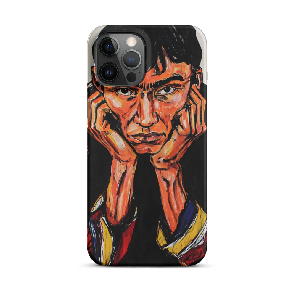 Contemplative Intensity: An Expressionist Portrait