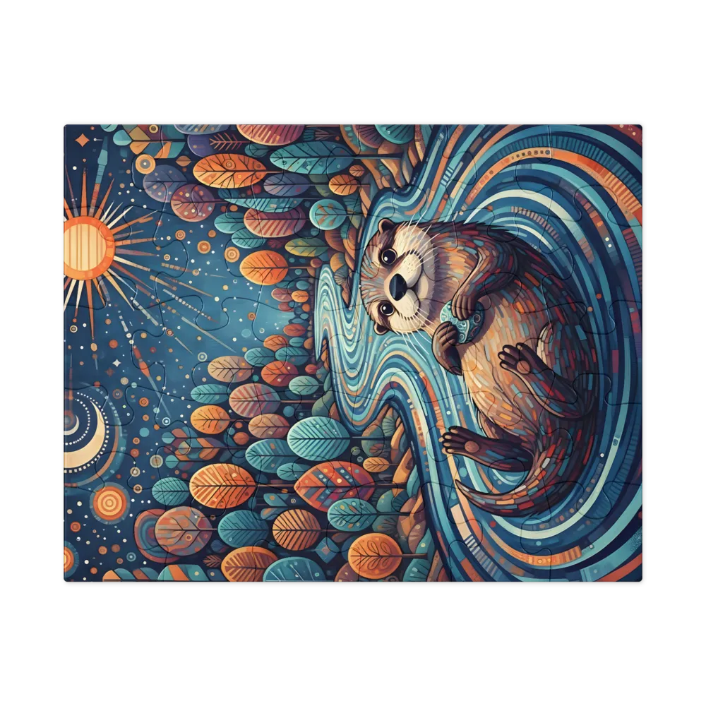 River Otter Reverie 
 Jigsaw Puzzle in Tin Box