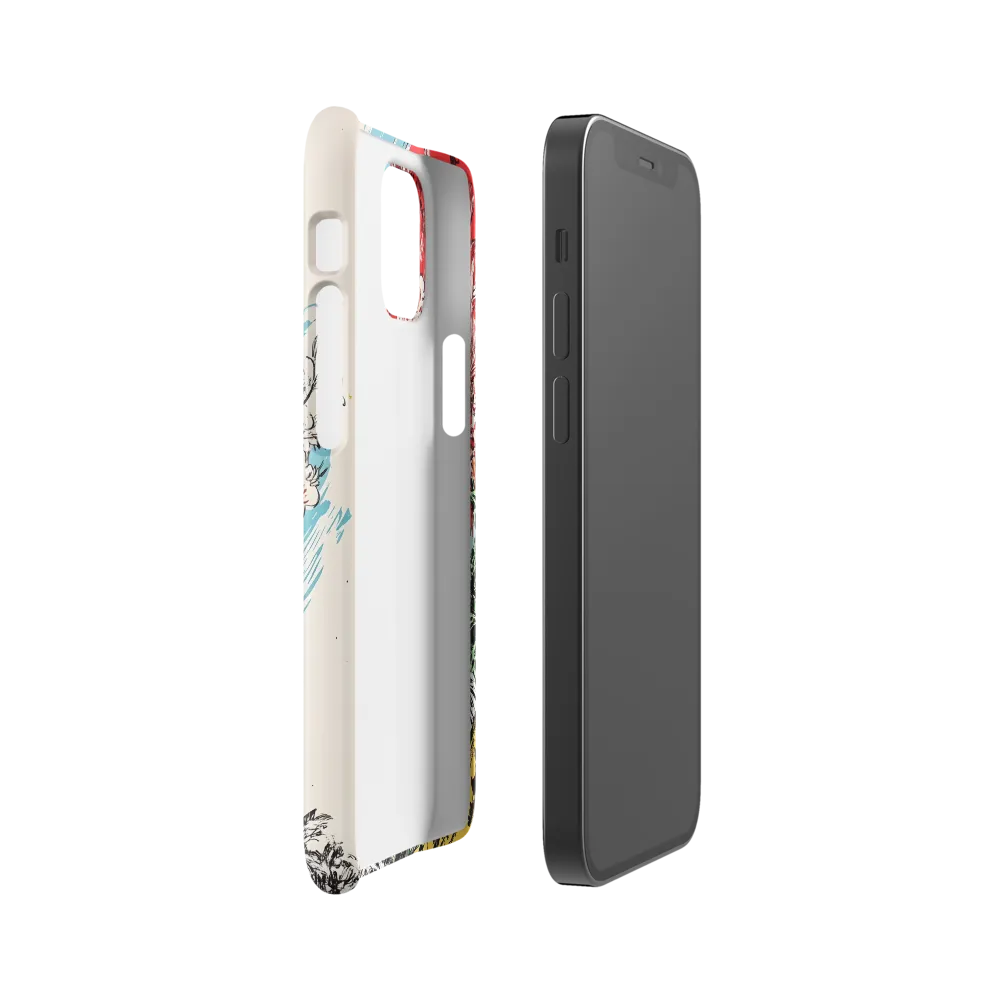 Floral Symphony in Bold Colors | Phone Case |  12 Mini | Snap Case | Glossy