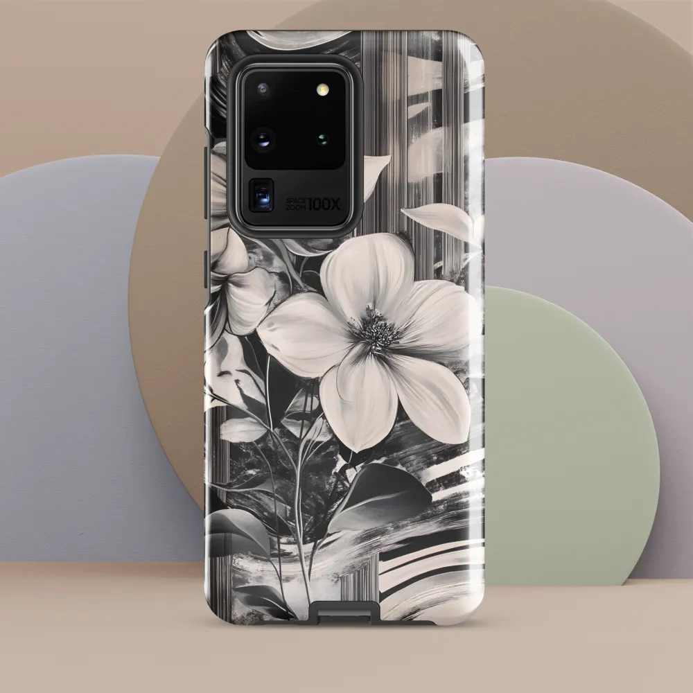 Ethereal Bloom: A Dance of Monochromes