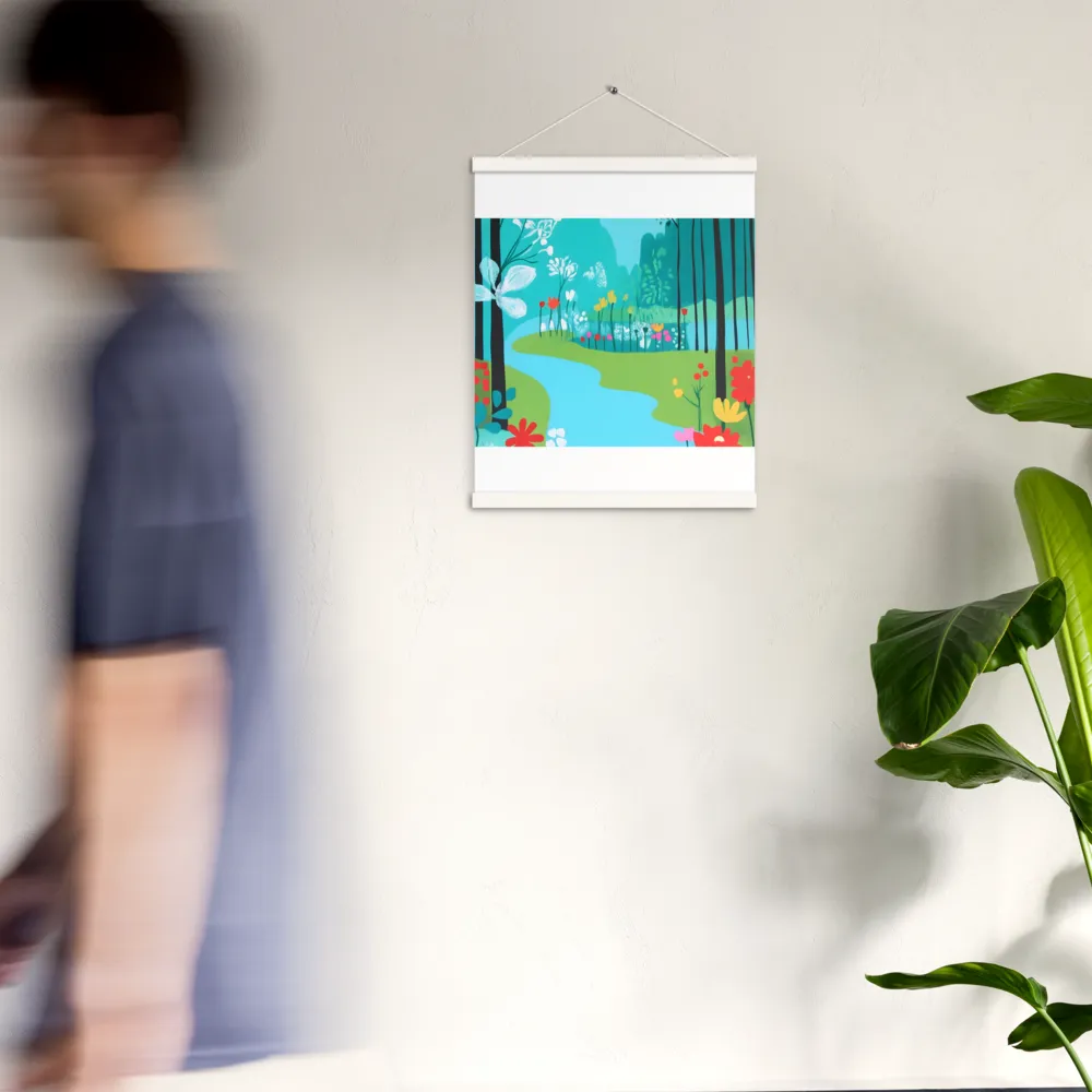 Whispers of Spring: A Colorful Retreat | Poster With White Wood Hanger | 16″×20″