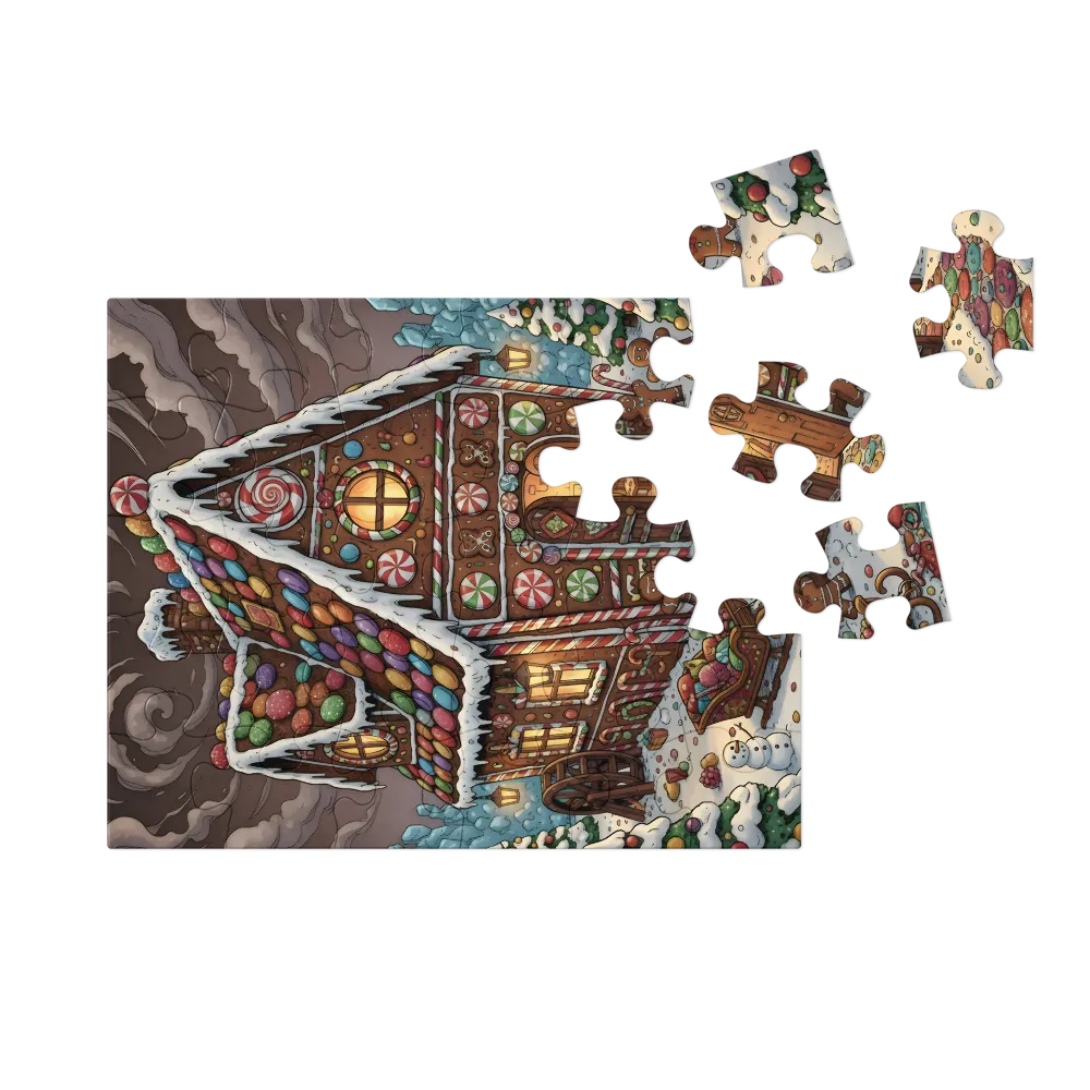 Gingerbread Cottage 
 Jigsaw Puzzle in Tin Box