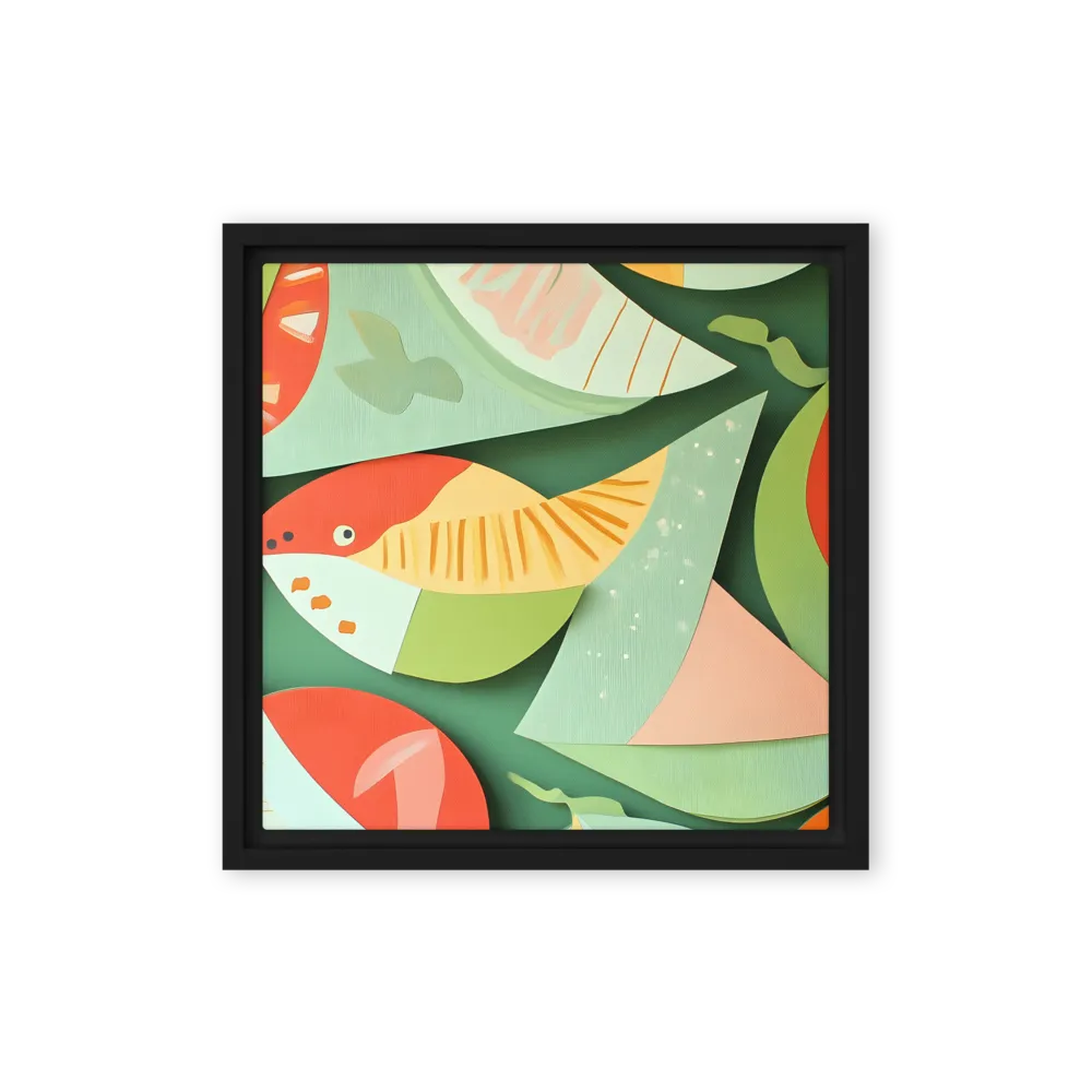 Nature's Palette | Canvas with Black Frame | 12″×12″