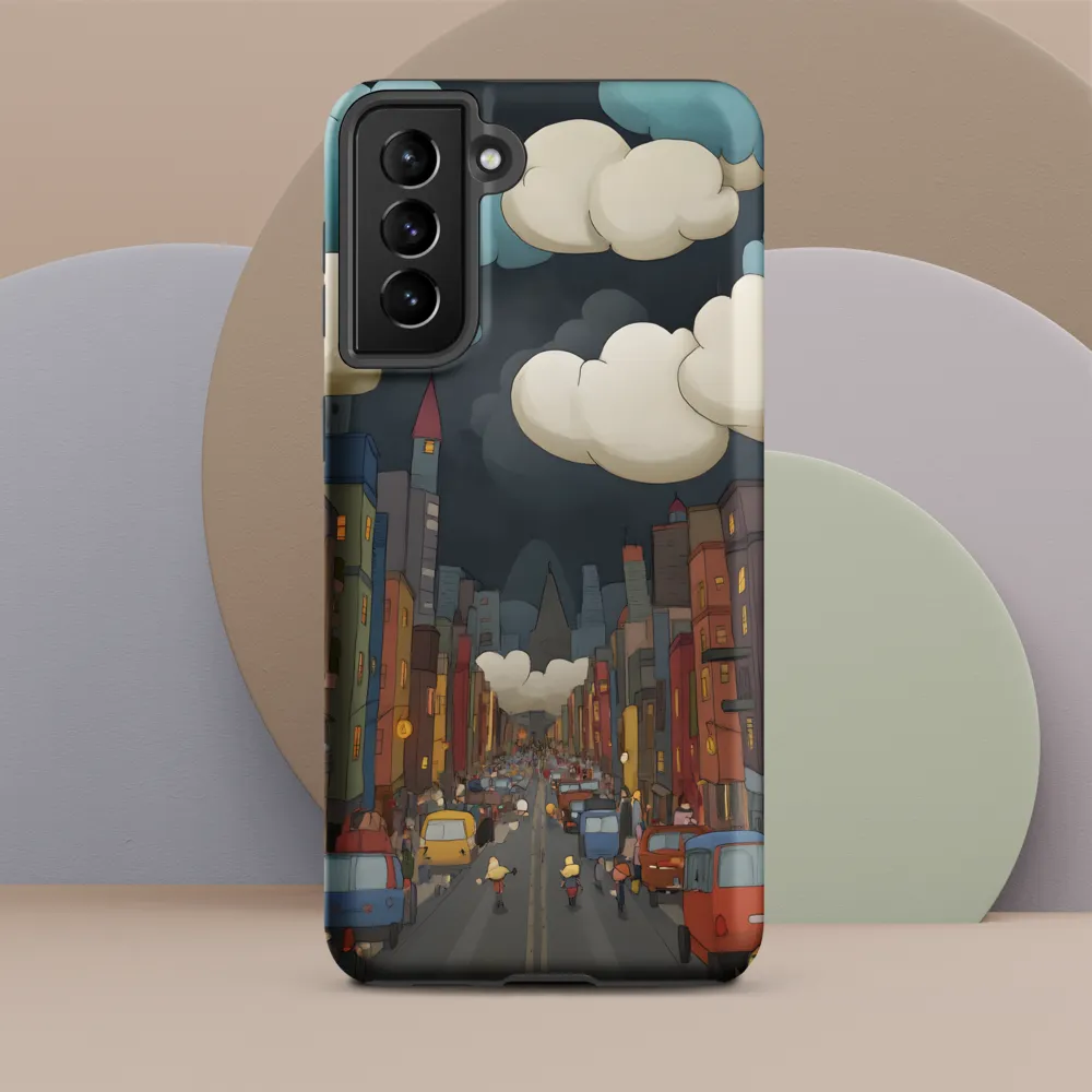 Urban Symphony: A City Awakens at Dusk | Phone Case |  S21 Plus | Tough Case | Matte