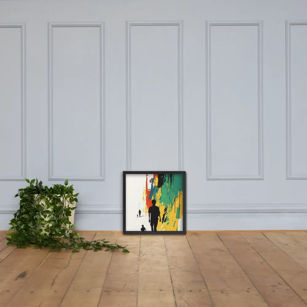 Journey of Silhouettes | Poster with Black Frame | 16″×16″