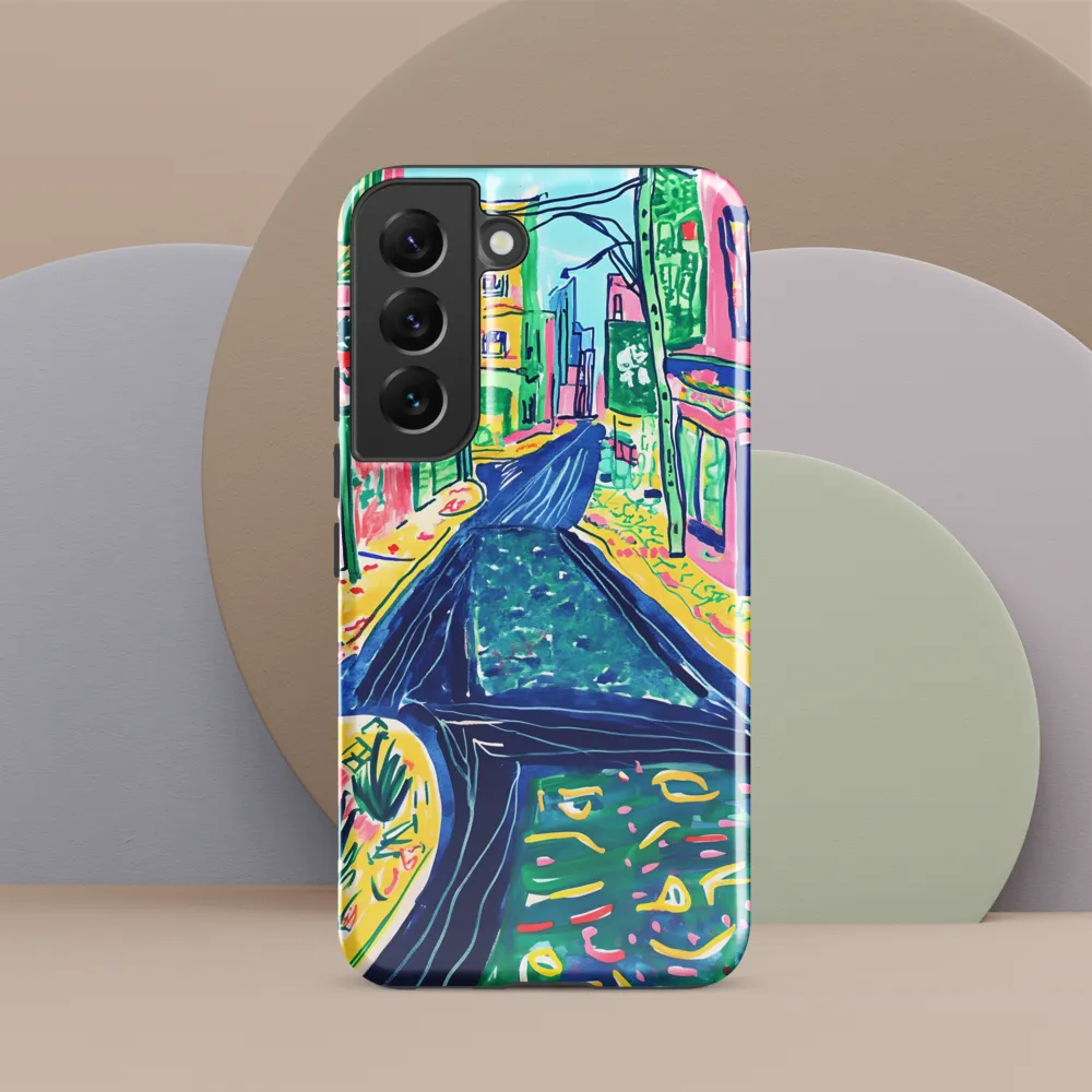 Dreamy Street in Vibrant Hues