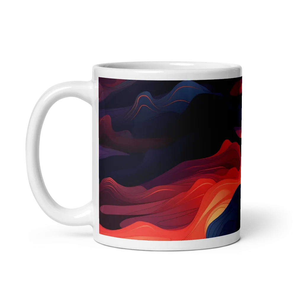 Ethereal Waves of Color | Mug with White inside | 11 oz