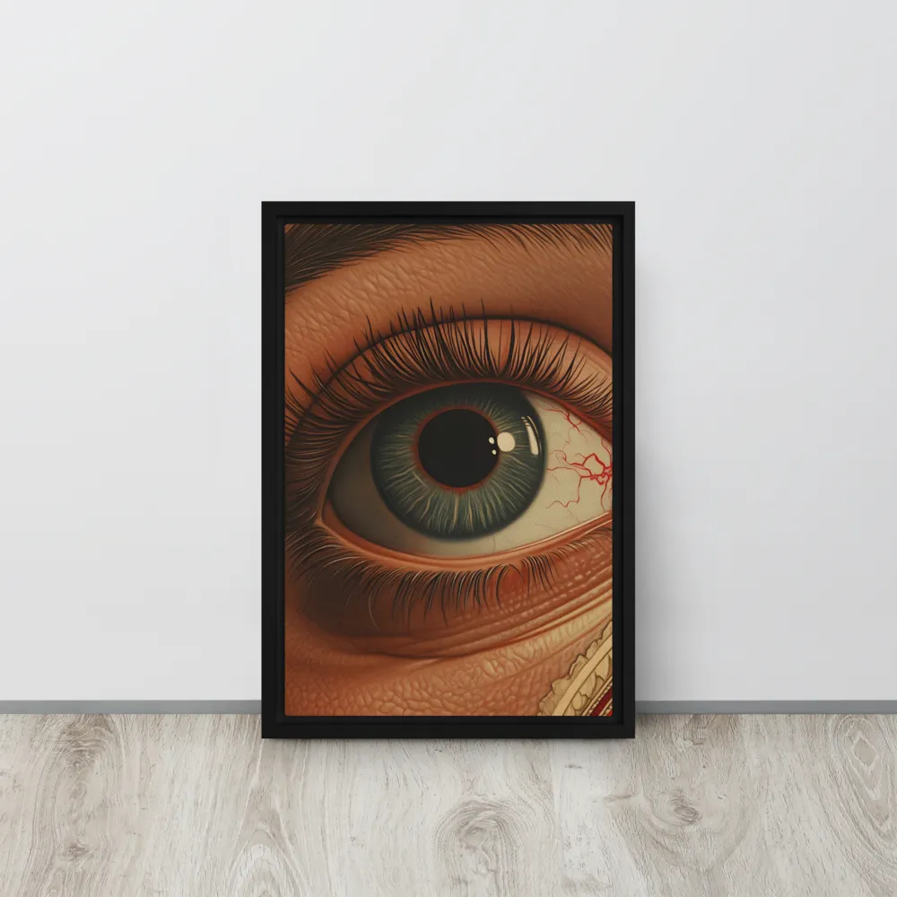 The Gaze of Anatomy | Canvas with Black Frame | 12″×18″