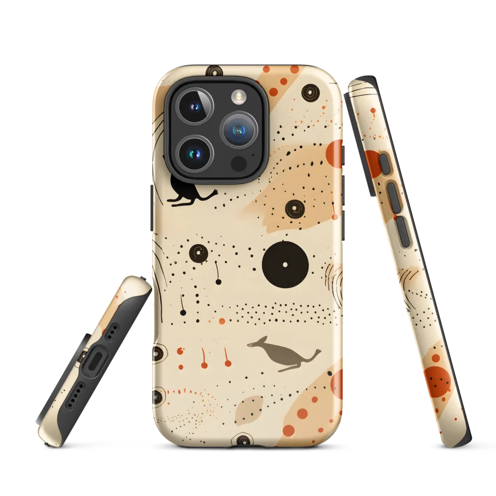 Playful Patterns in Earth Tones | Phone Case |  16 Pro | Tough Case | Glossy