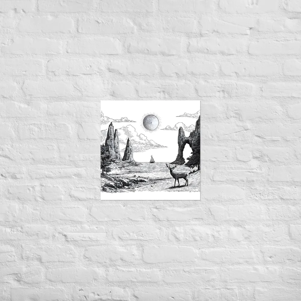 Seaside Stag 
 Poster | 18″x 18″