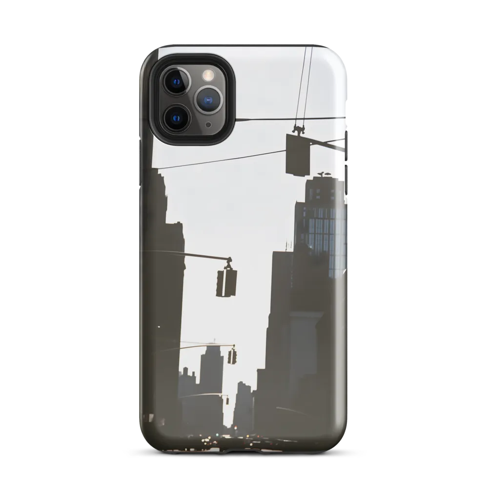 Silhouetted Serenity in Urban Light | Phone Case |  11 Pro Max | Tough Case | Glossy