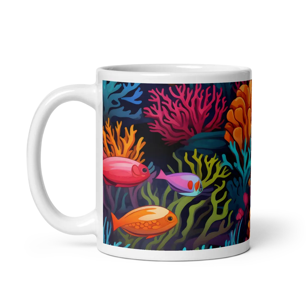 Underwater Harmony: A Coral Reef Wonderland | Mug with White inside | 11 oz