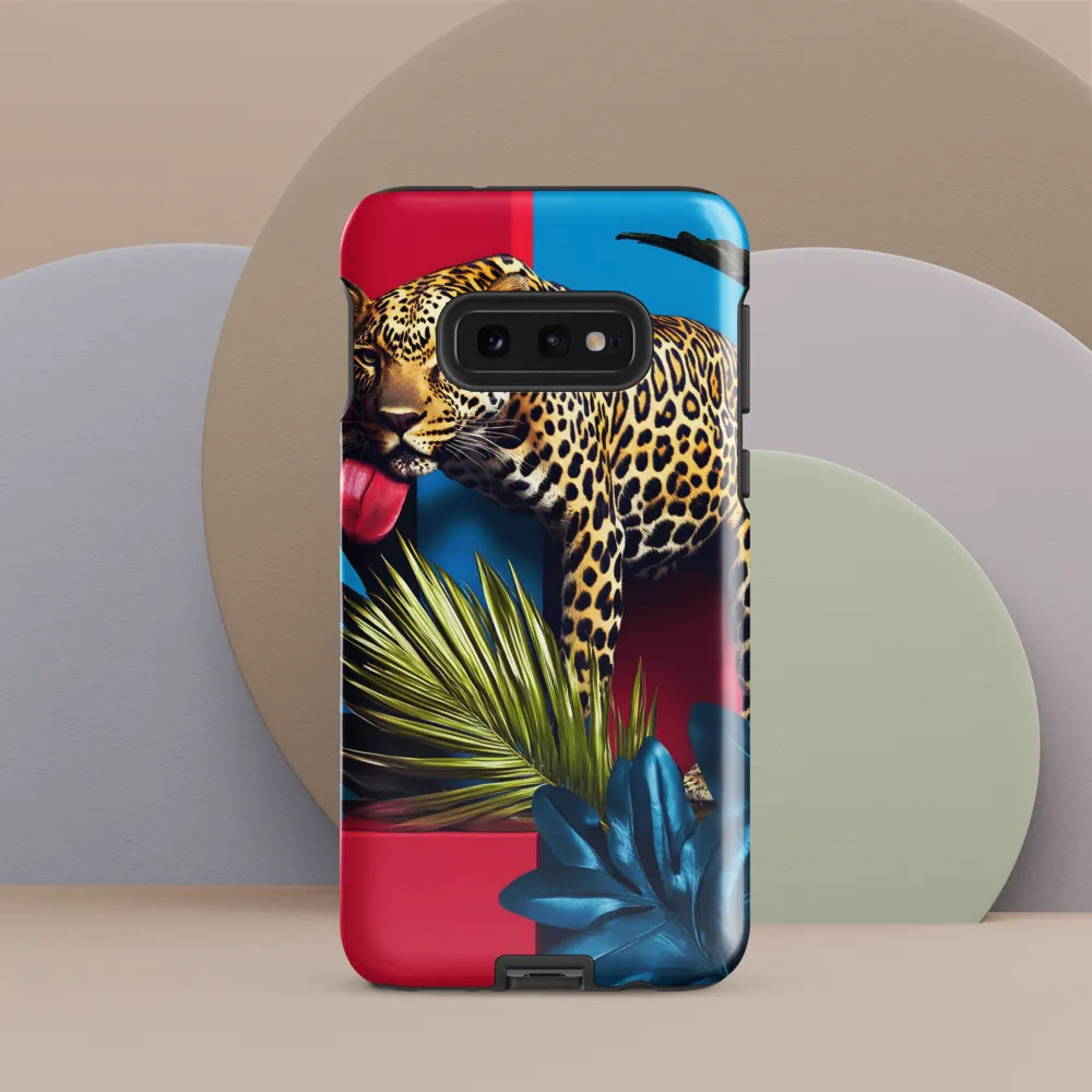 Playful Leopard in Vibrant Paradise