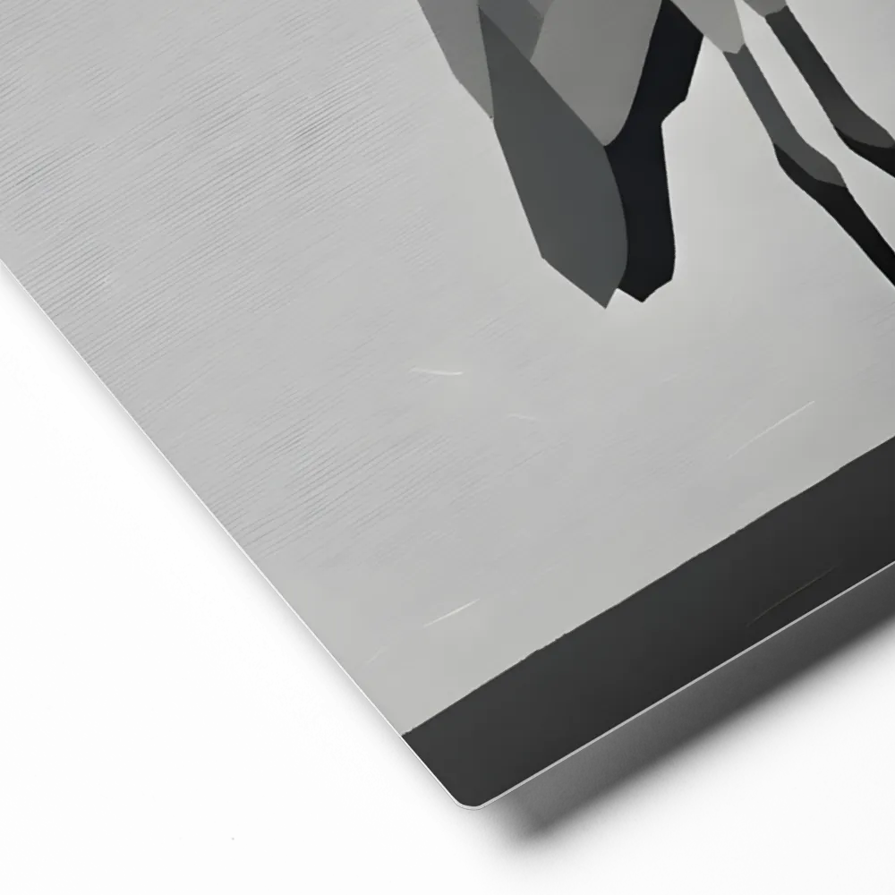 Geometric Heron 
 Metal Print | 12″x 12″