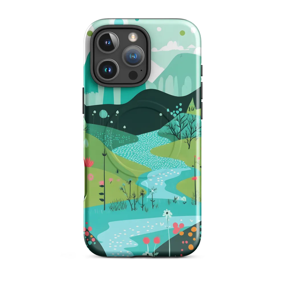 Whimsical River in a Lush Landscape
