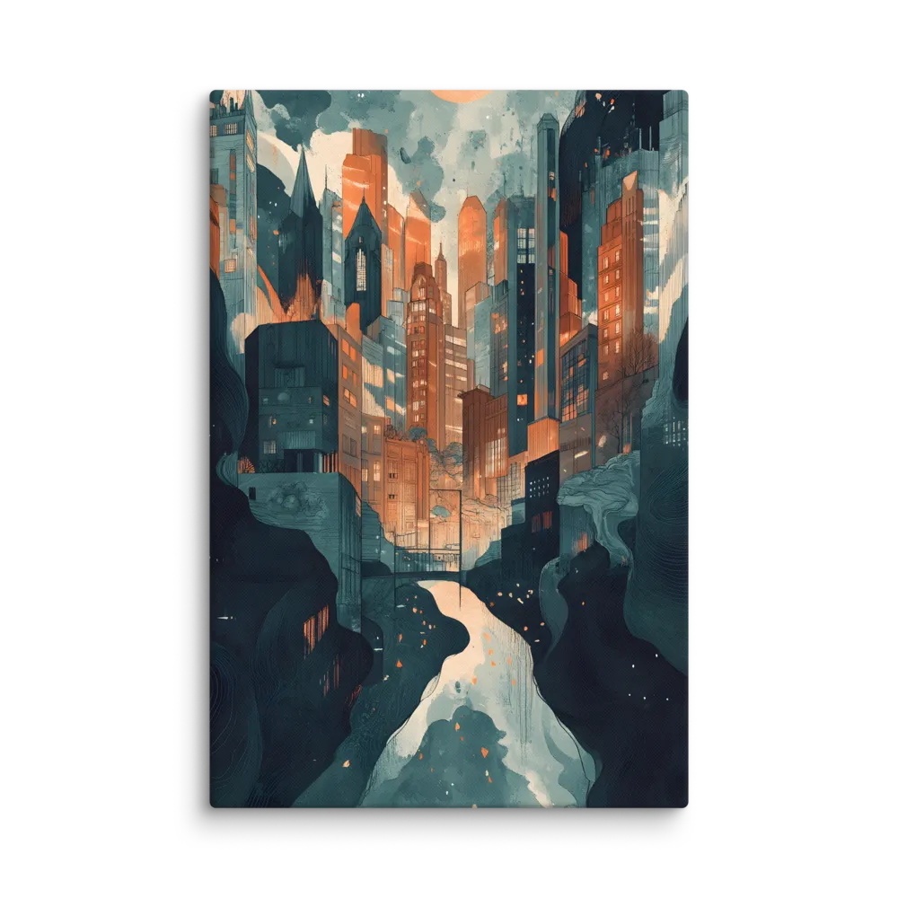 Amber and Teal Metropolis