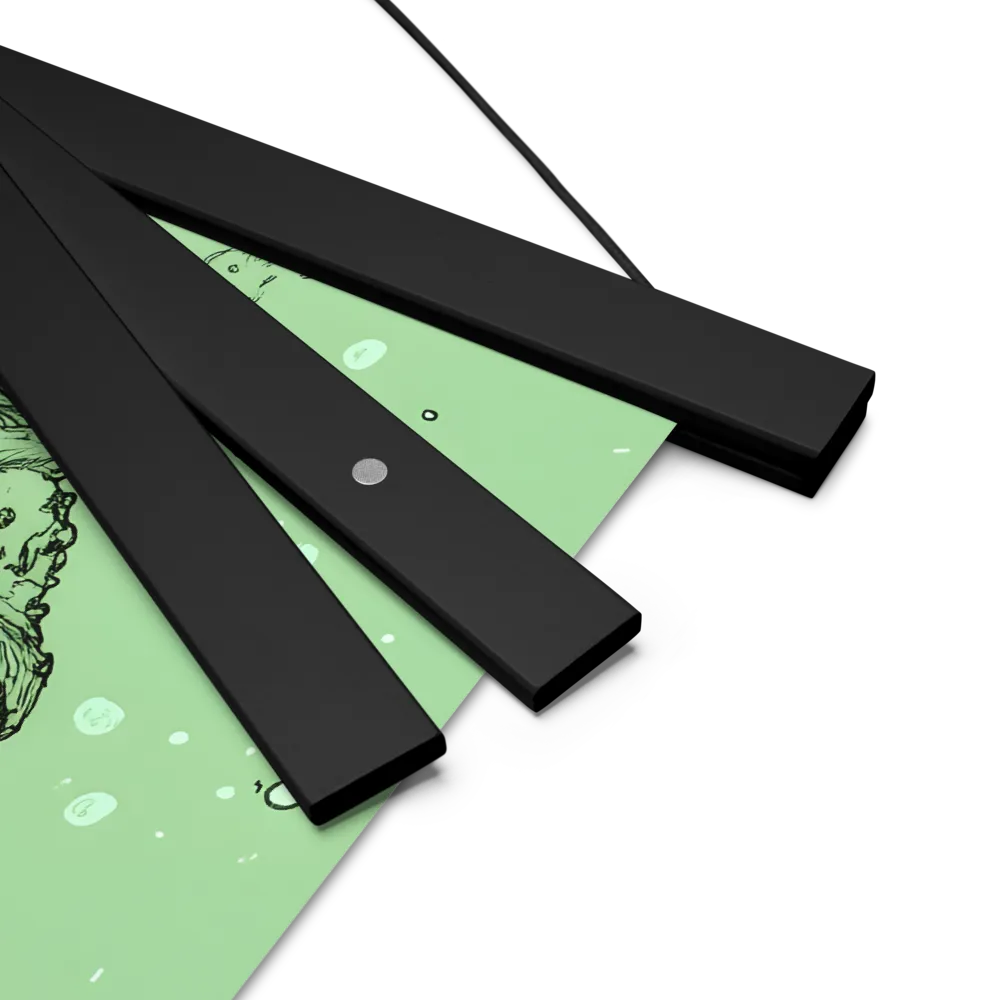 The Enigmatic Wizard | Poster With Black Wood Hanger | 10″×10″