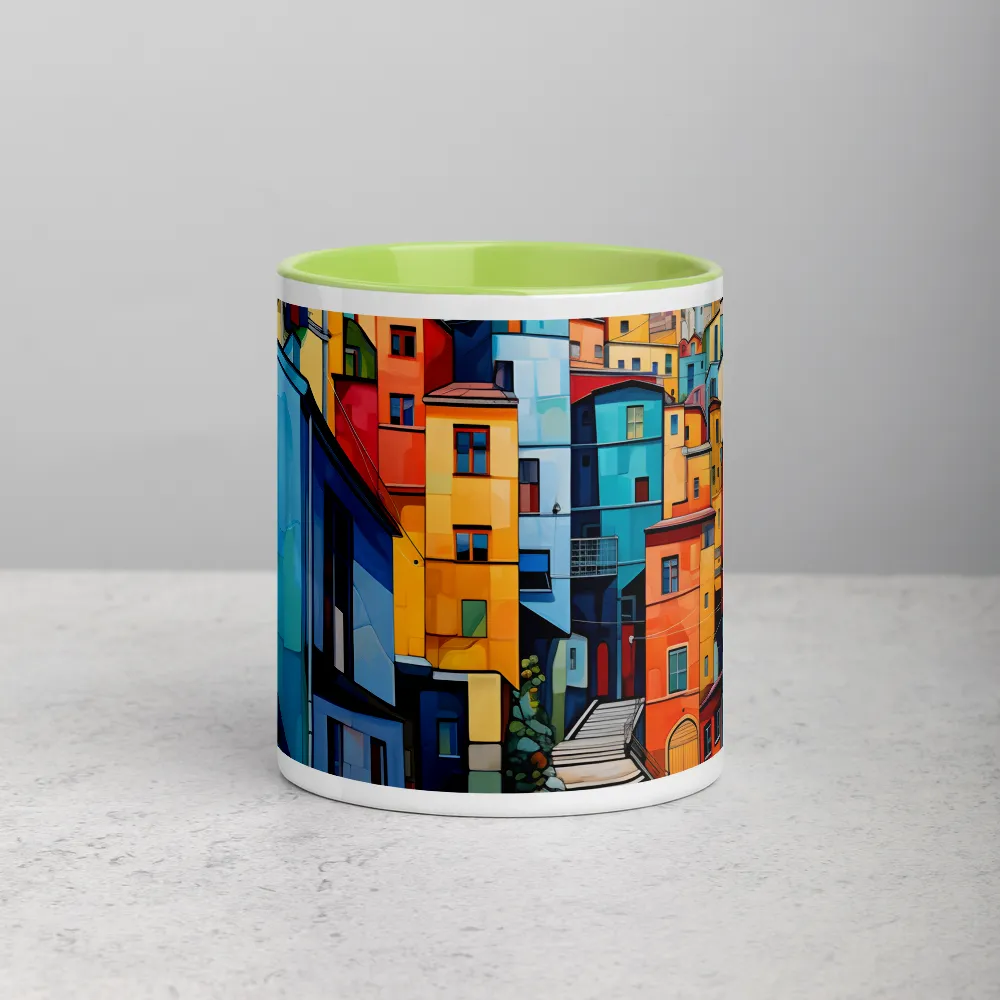Vibrant Village: A Cubist Journey