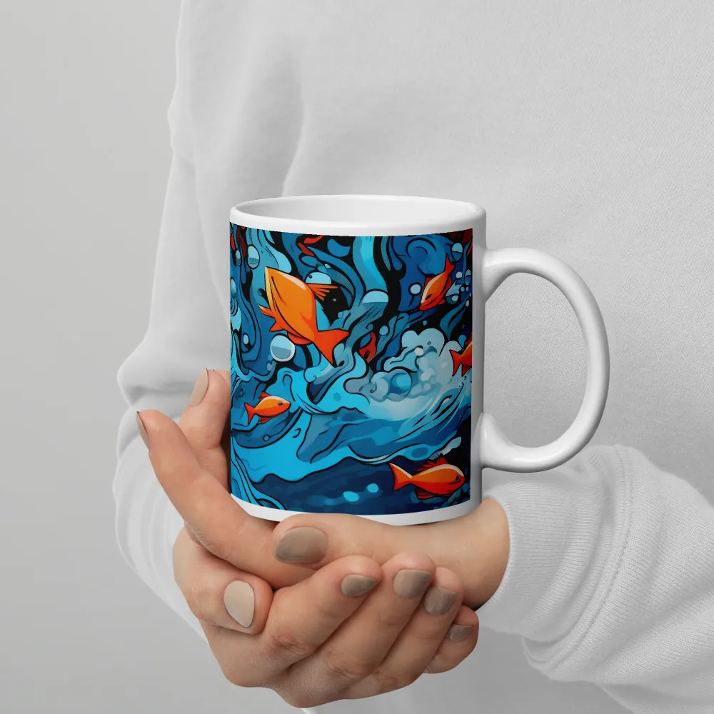 Fluid Harmony: Ocean and Flames | Mugs | Multiple Sizes & Colors