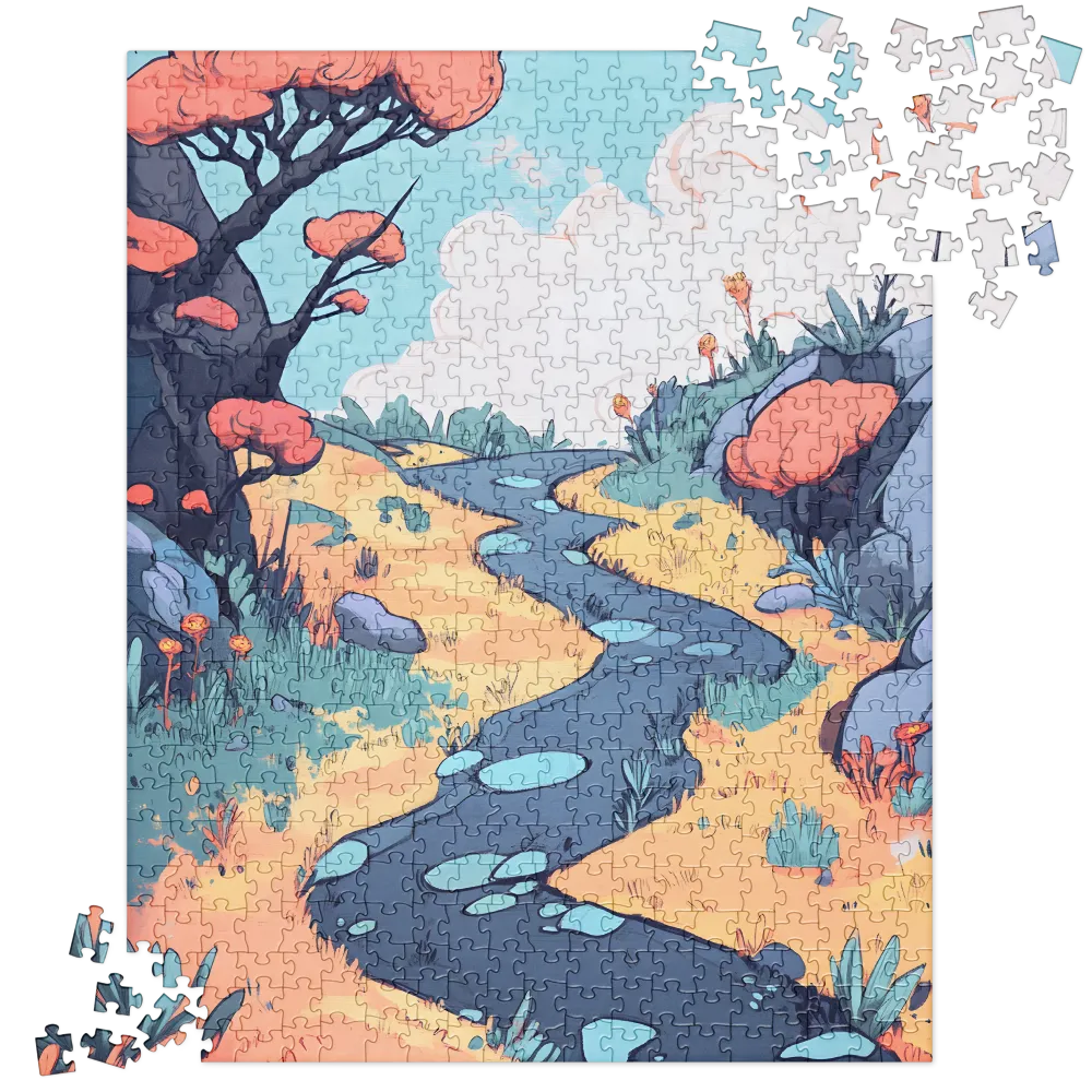 Whimsical Pathway through Enchanted Hills | Jigsaw Puzzle | 520 pieces