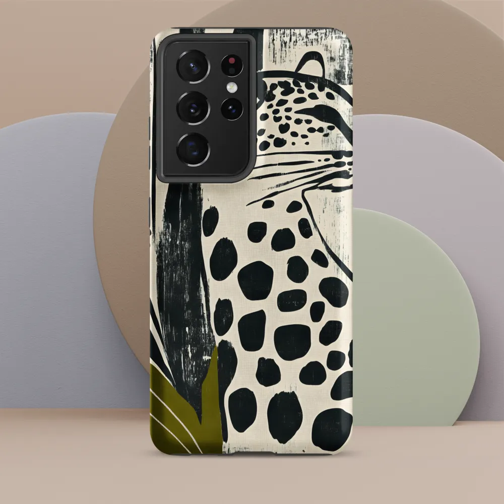 Leopard in Silhouette: A Modern Appeal | Phone Case |  S21 Ultra | Tough Case | Matte