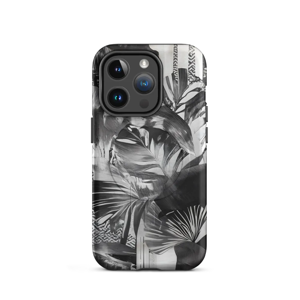 Monochrome Serenity in Tropical Foliage