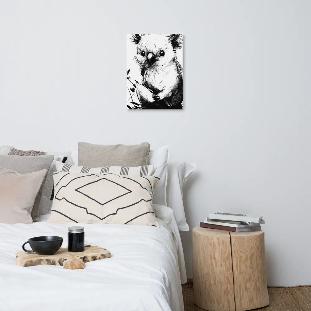 Whimsical Koala in Ink | Canvas | 18″×24″
