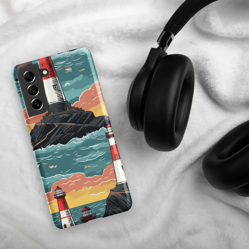 Lighthouses in a Whimsical Ocean | Phone Case |  S21 | Snap Case | Matte