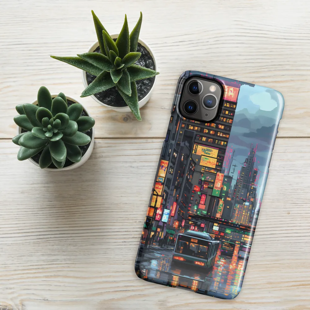 Neon Dreams: A Pixelated Urban Night