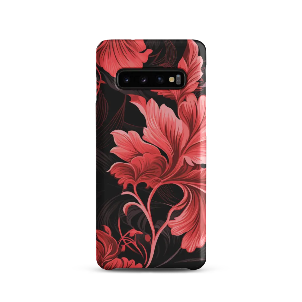 Tropical Elegance in Red | Phone Case |  S10 | Snap Case | Matte