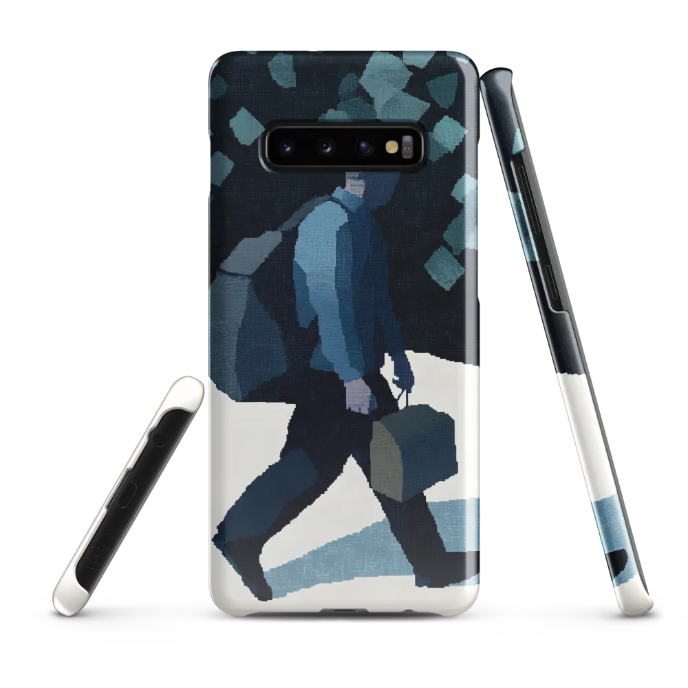 Urban Solitude: A Journey in Blue | Phone Case |  S10 Plus | Snap Case | Glossy