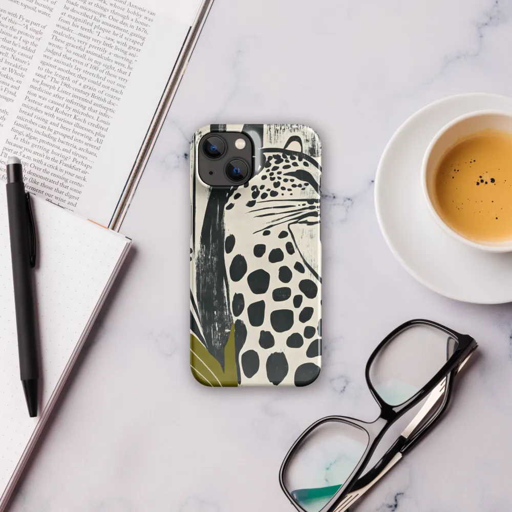 Leopard in Silhouette: A Modern Appeal | Phone Case |  14 | Snap Case | Glossy