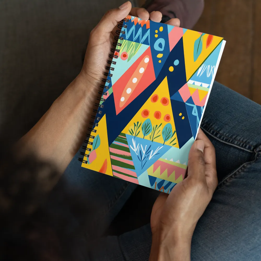 Vibrant Geometric Harmony | Spiral Notebook