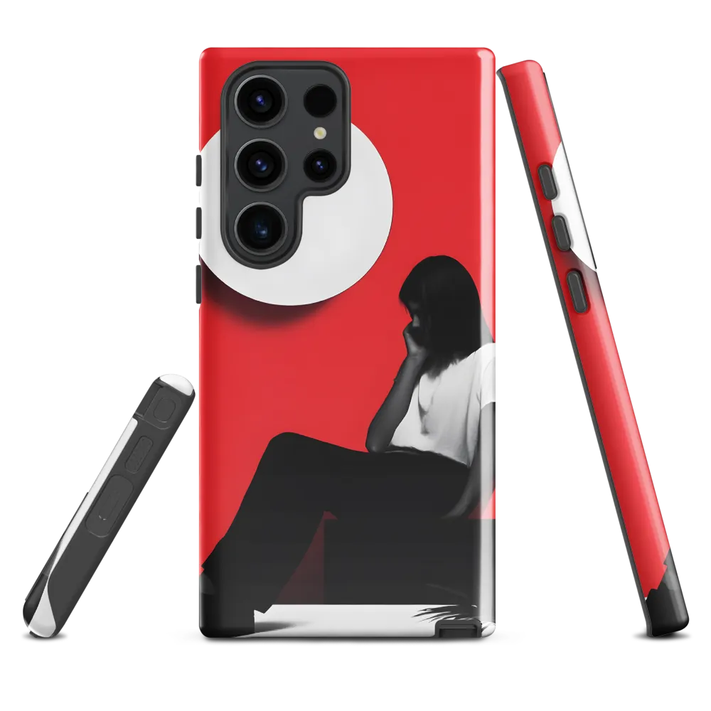 Contemplation in Red | Phone Case |  S23 Ultra | Tough Case | Glossy