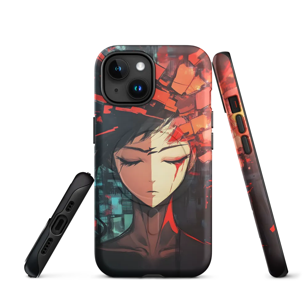 Fragmented Mind: The Silent Struggle | Phone Case |  15 | MagSafe® Tough Case | Matte