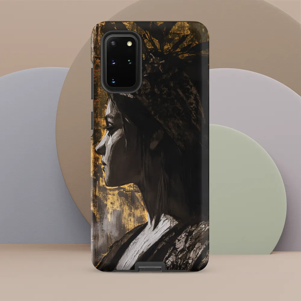 Golden Elegance: A Modern Profile Portrait