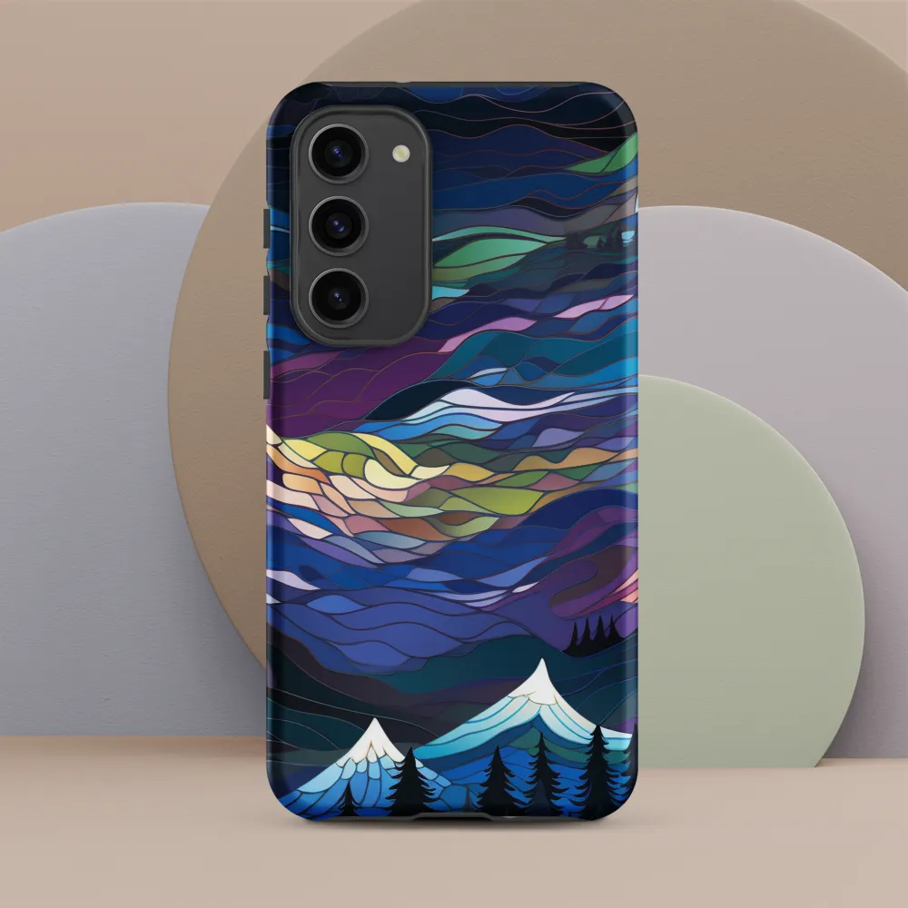 Twilight Peaks: An Abstract Mountain Landscape