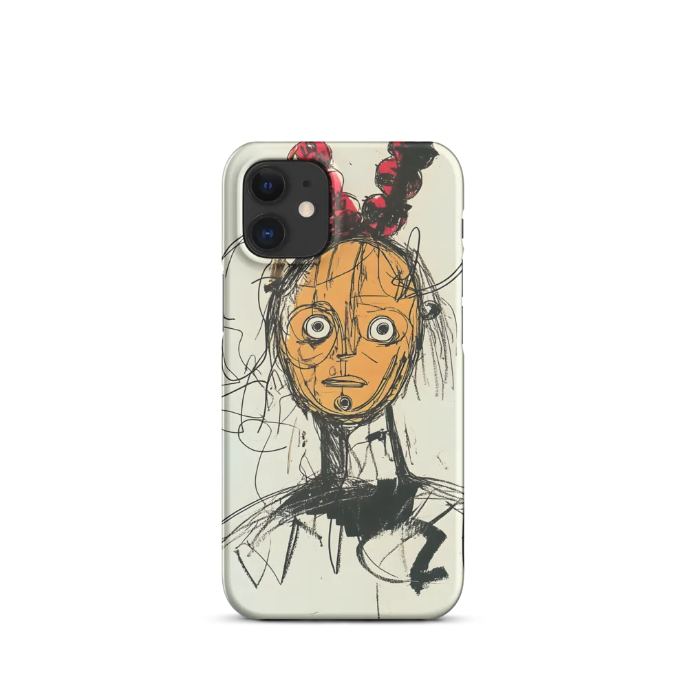 Masked Bust with Red Topknot
