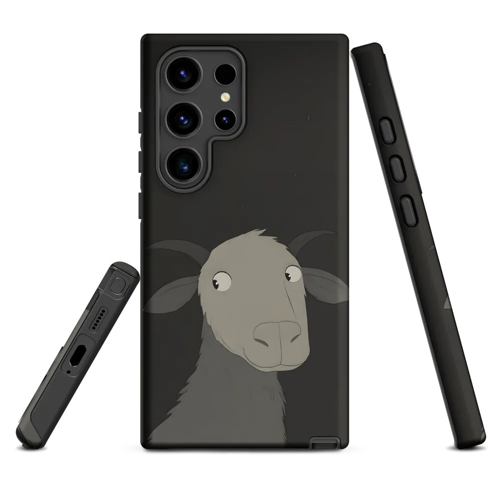 Whimsical Goat in Darkness