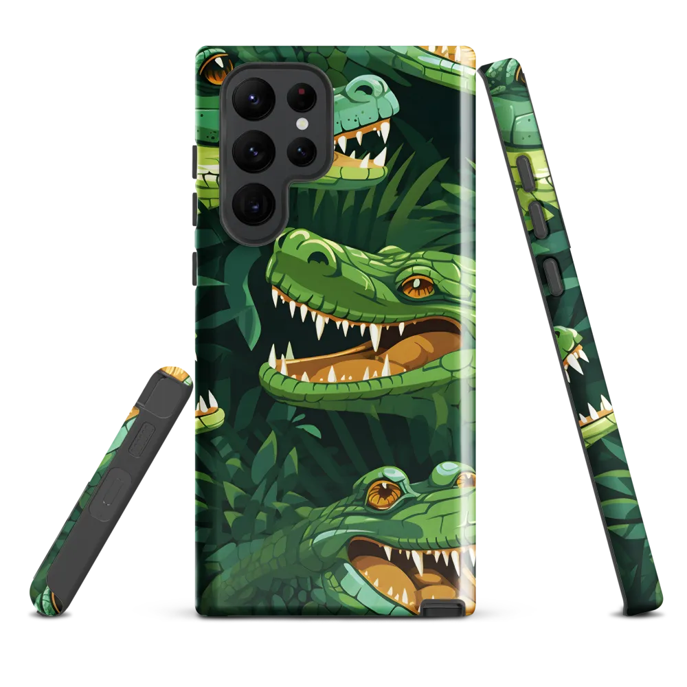 Fierce Crocodilian Medley | Phone Case |  S22 Ultra | Tough Case | Glossy