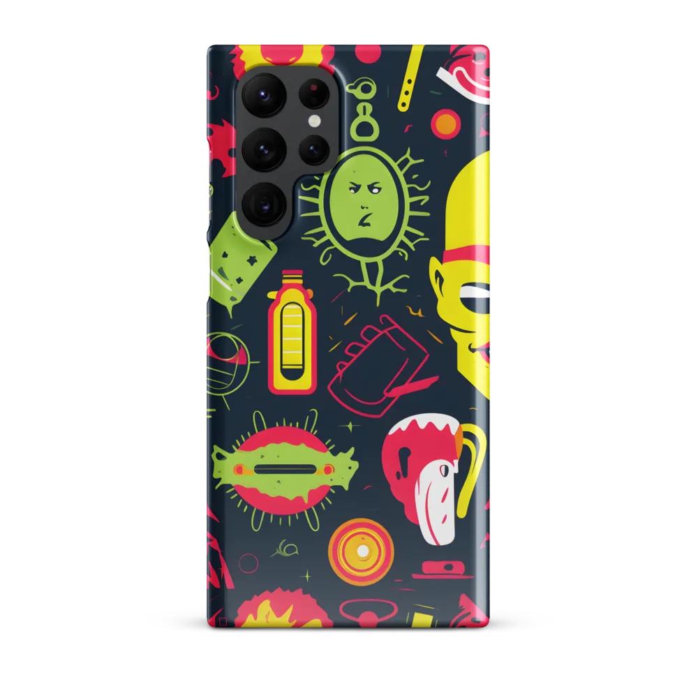 Neon Revelry: A Quirky Exploration of Modern Pop Art | Phone Case |  S22 Ultra | Snap Case | Glossy