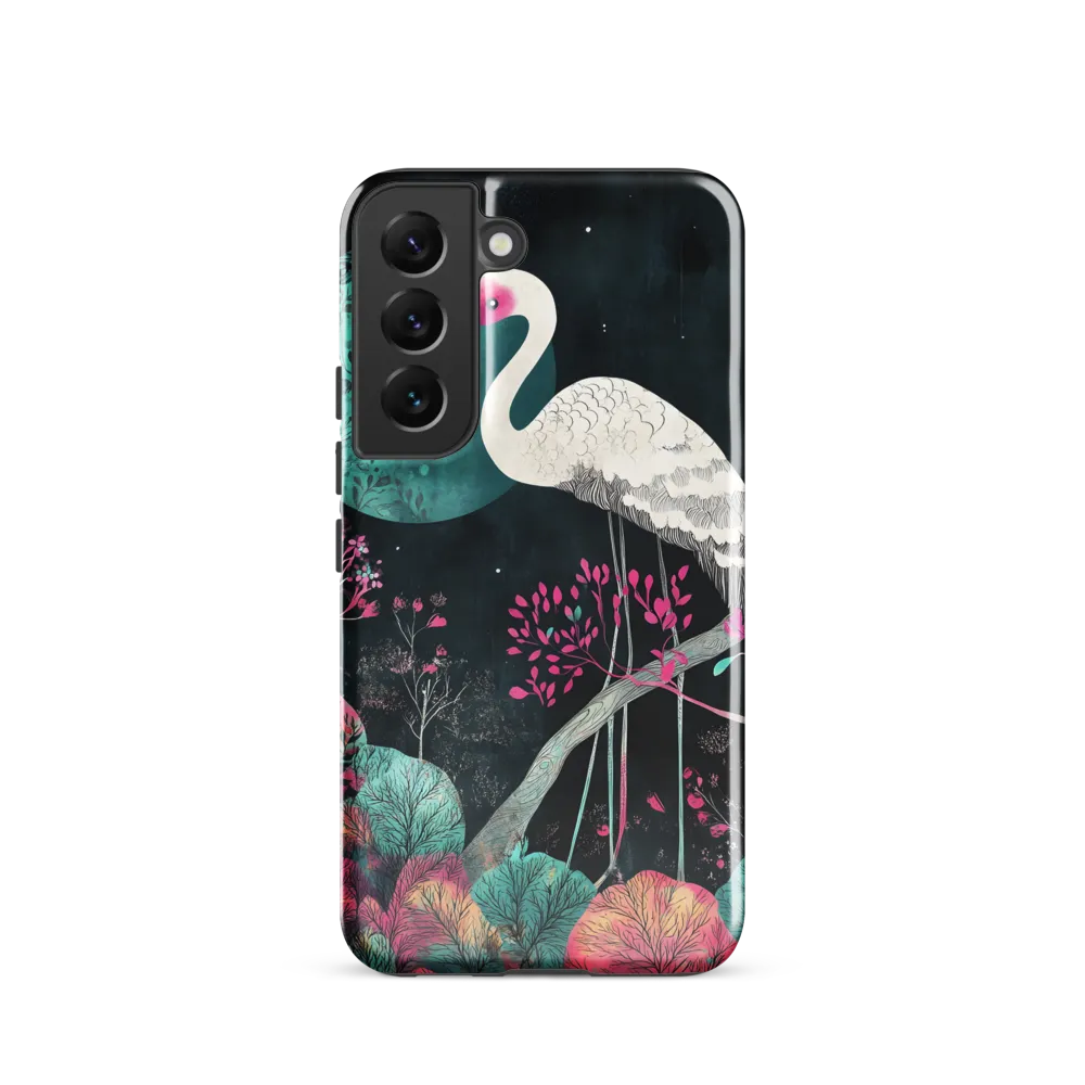 Ethereal Presence: Heron in a Floral Dreamscape
